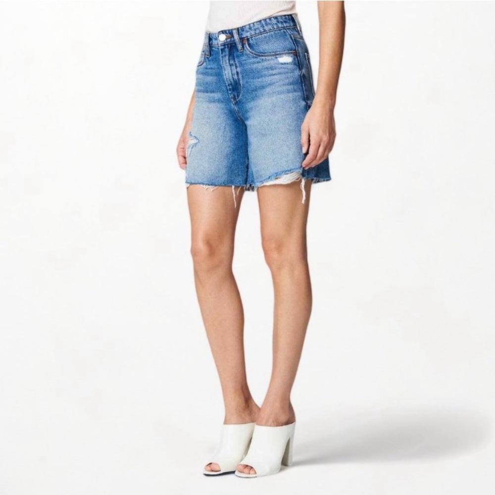 Blank NYC Jean Shorts Work with Me High Rise Denim Distressed Size 29 NWT